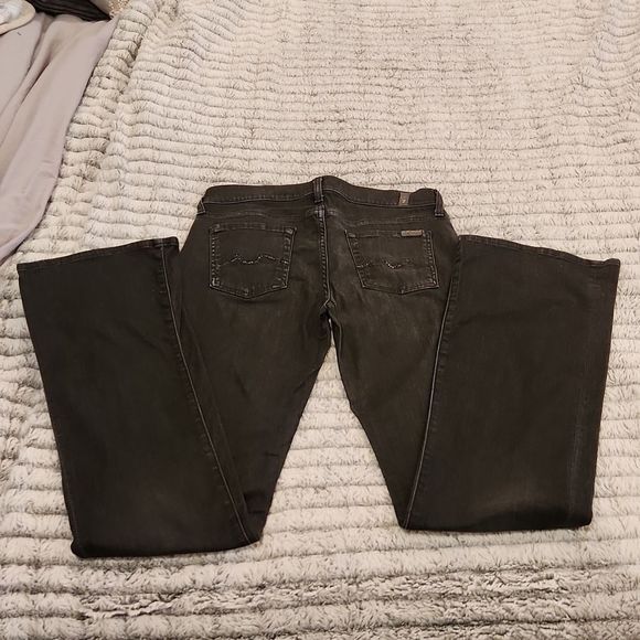 Faded blackish-gray 7 for all Mankind bootcut jeans size 29. - Picture 6 of 13